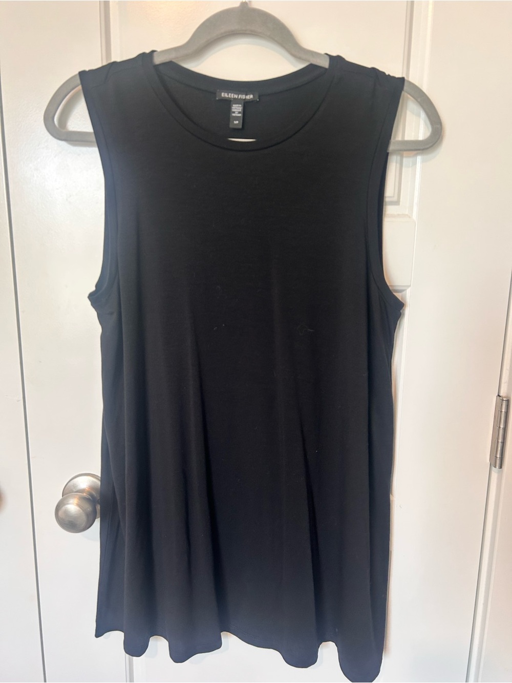 Eileen Fisher Black Sleeveless Swing Tank Top Small